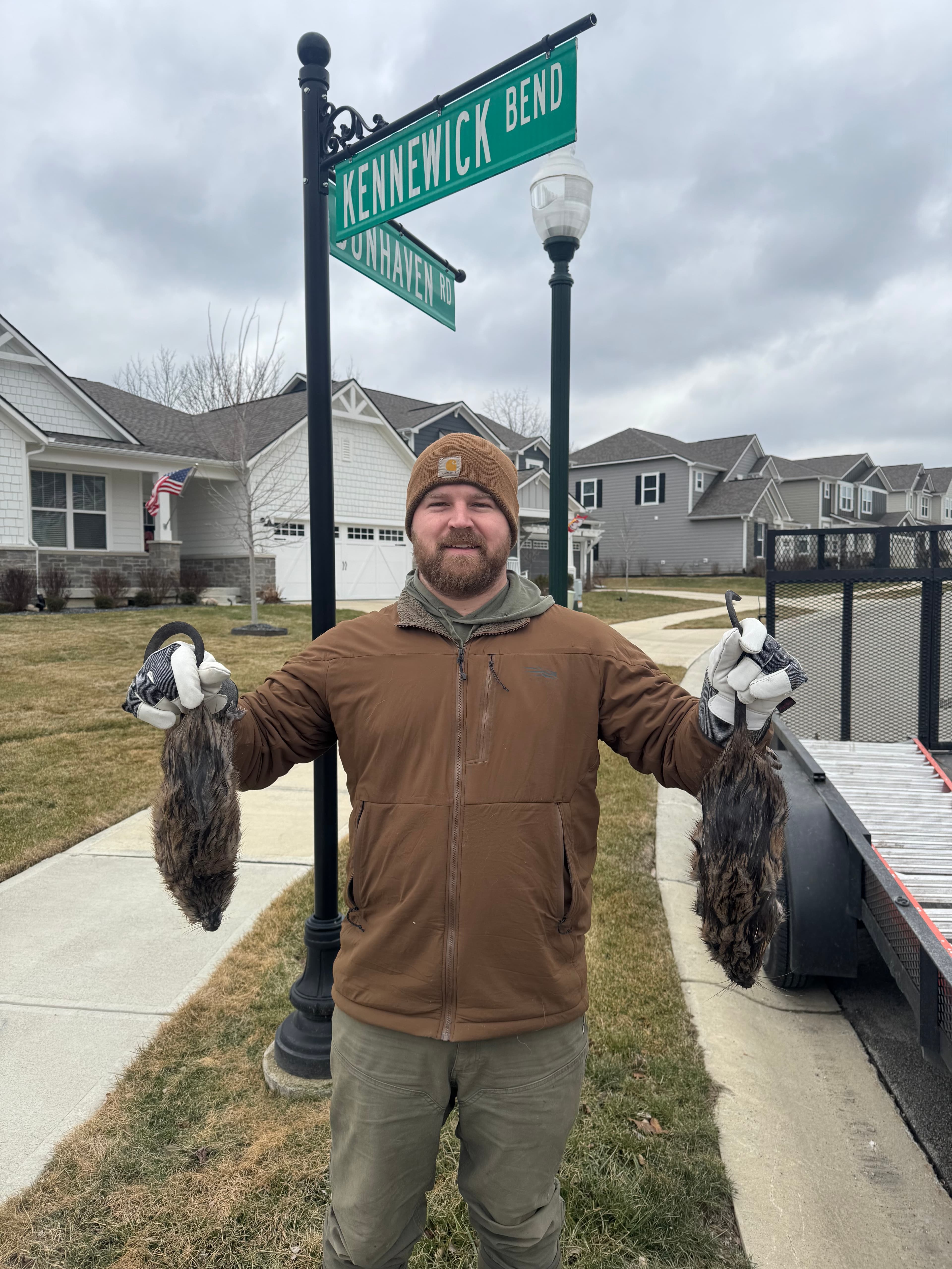 Luke with a muskrat